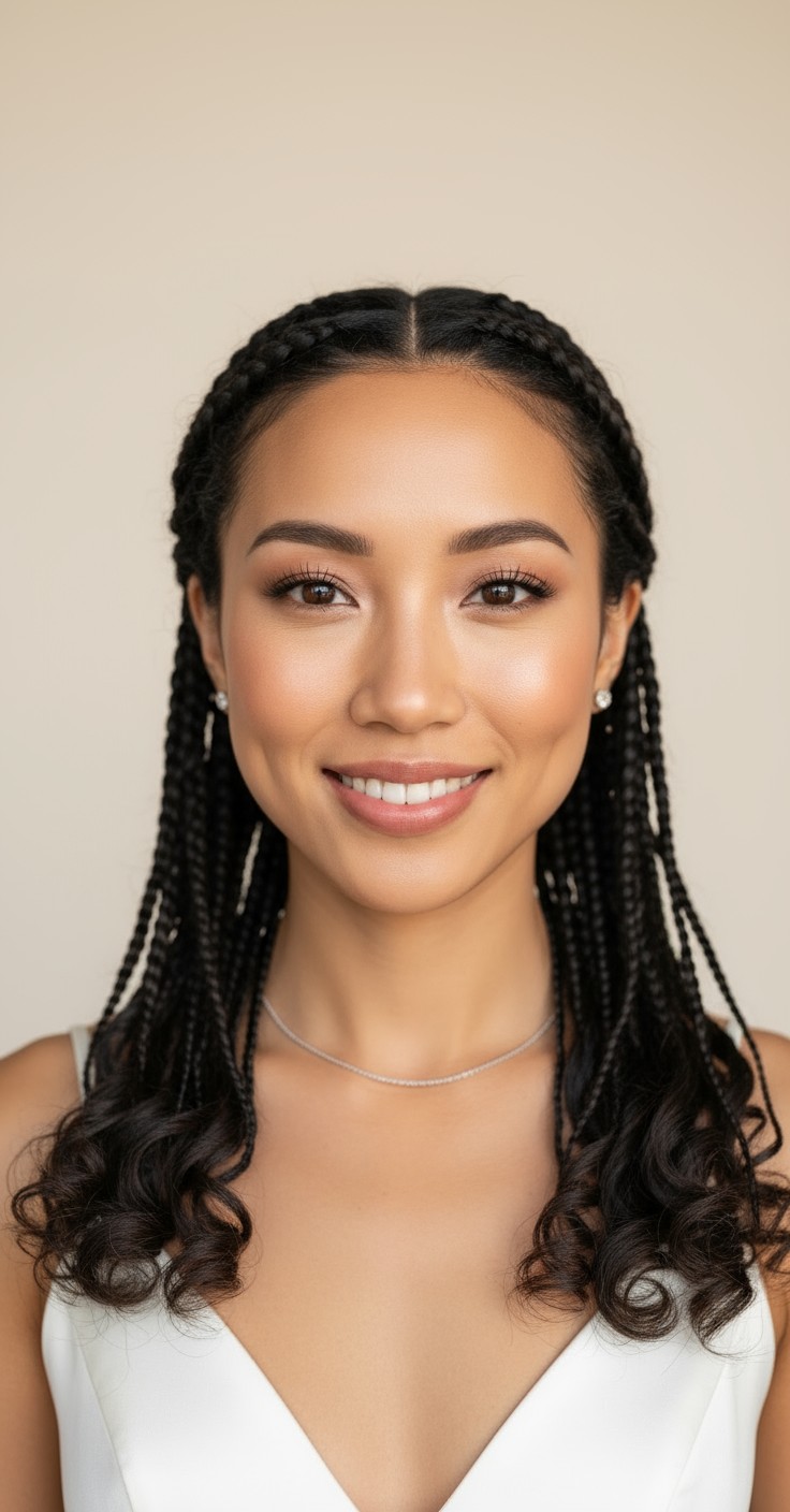 After Fulani Braids With Curls